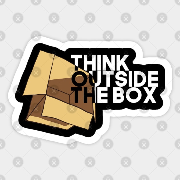 Think Outside The Box Sticker by artsylab